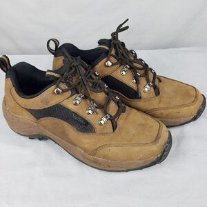 Propet Womens Nubuck Trail Hiking Brown leather Walking Shoes Size 9 D sealtex